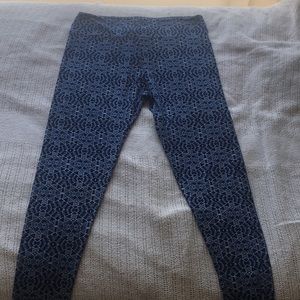 Blue print leggings